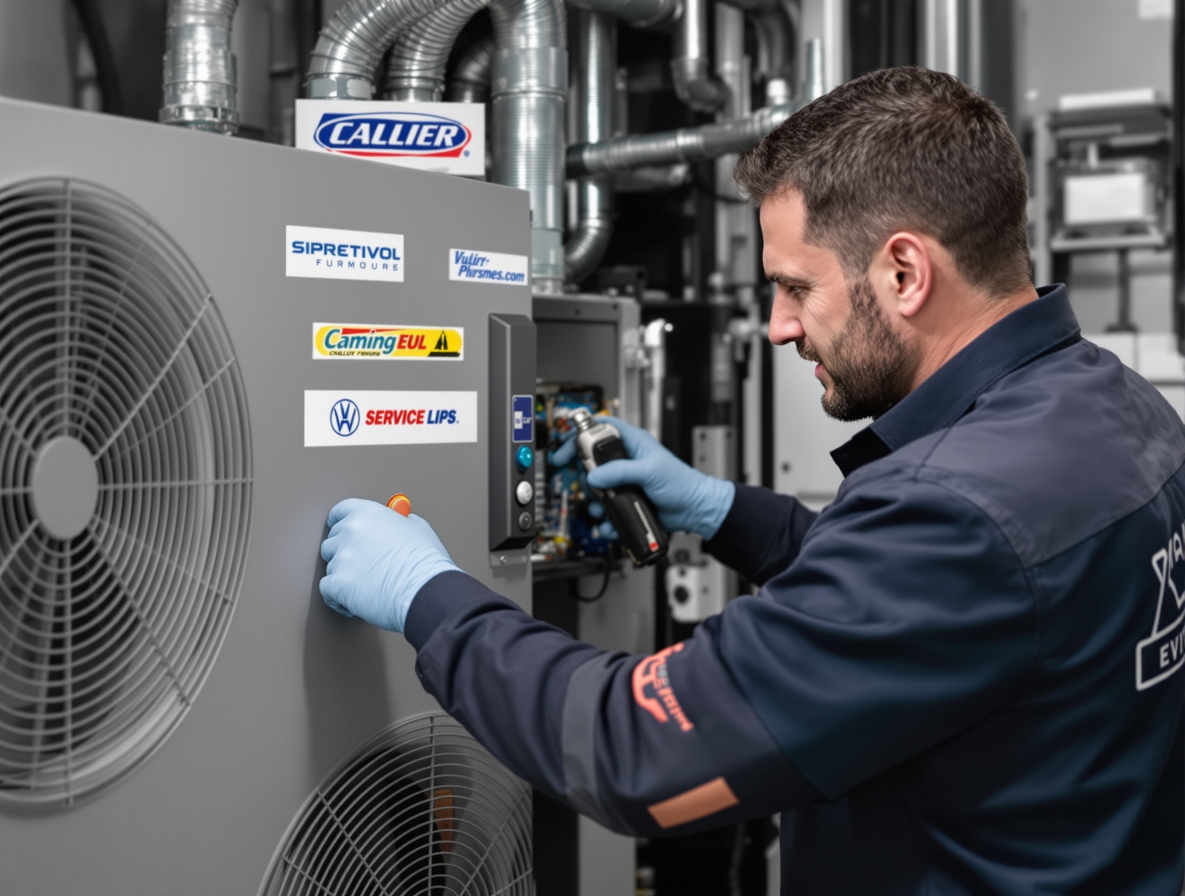 Technicien frigoriste sur unité extérieure